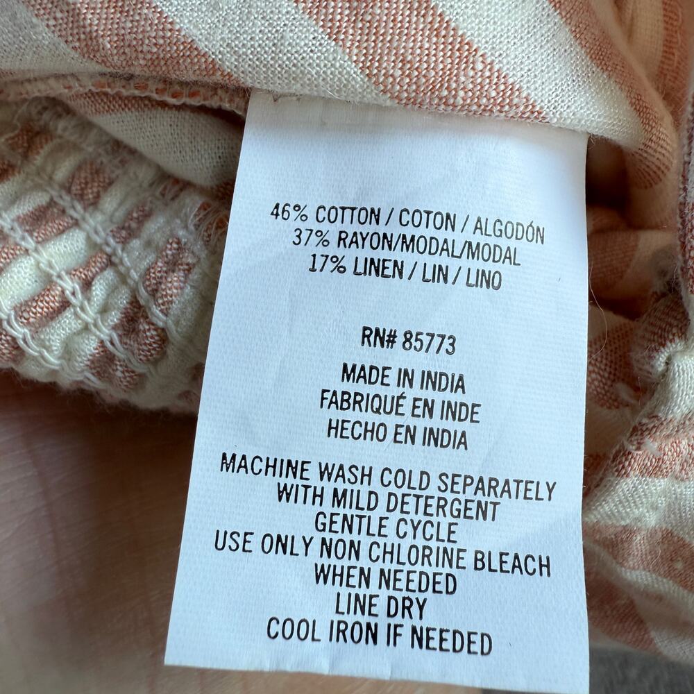 NWT O'Neill Sleeveless romper - jumpsuit cotton linen Beachy Striped size L - Picture 11 of 12